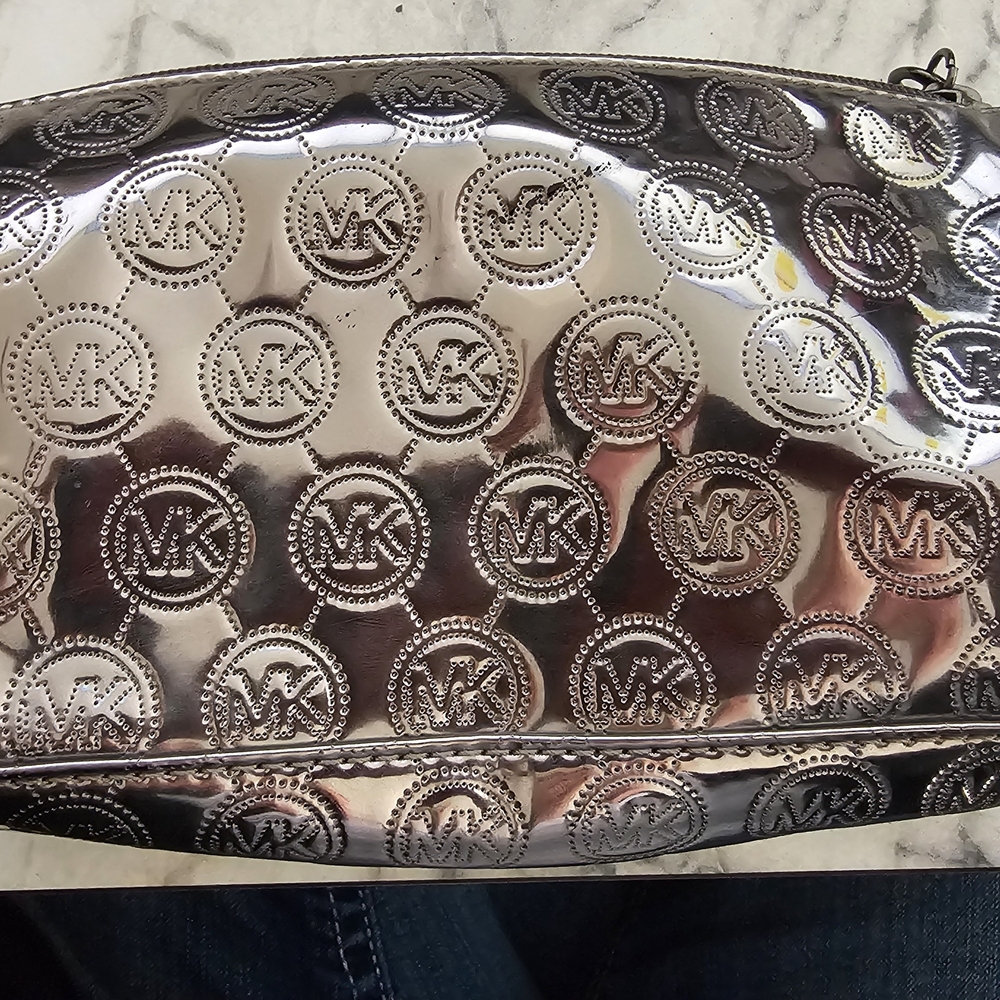 Michael Kors Silver Clutch